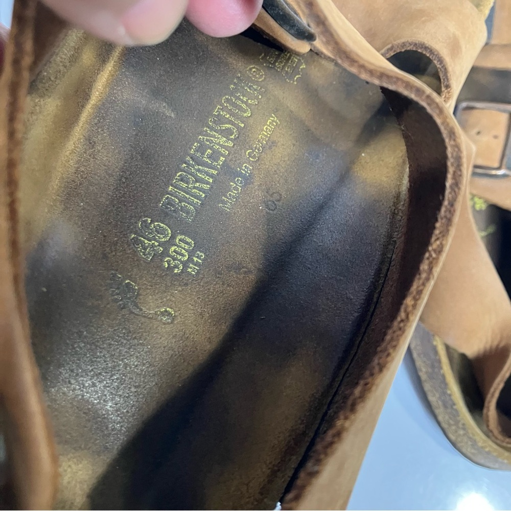 Birkenstock Milano sling back sandals tan leather men’s size 46 13 boho trendy - Picture 5 of 8